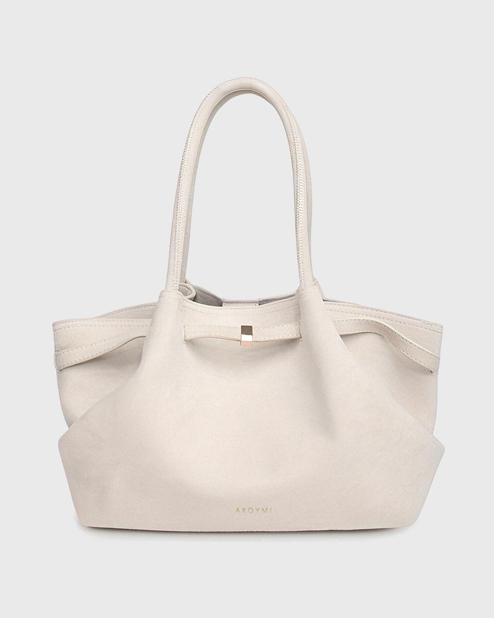 Soft Virginie 17 Suede Tote in Ivory